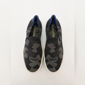 Rothy’s The Original Slip On Sneaker Shoe Grey Camo Gray Camouflage Retired - 8